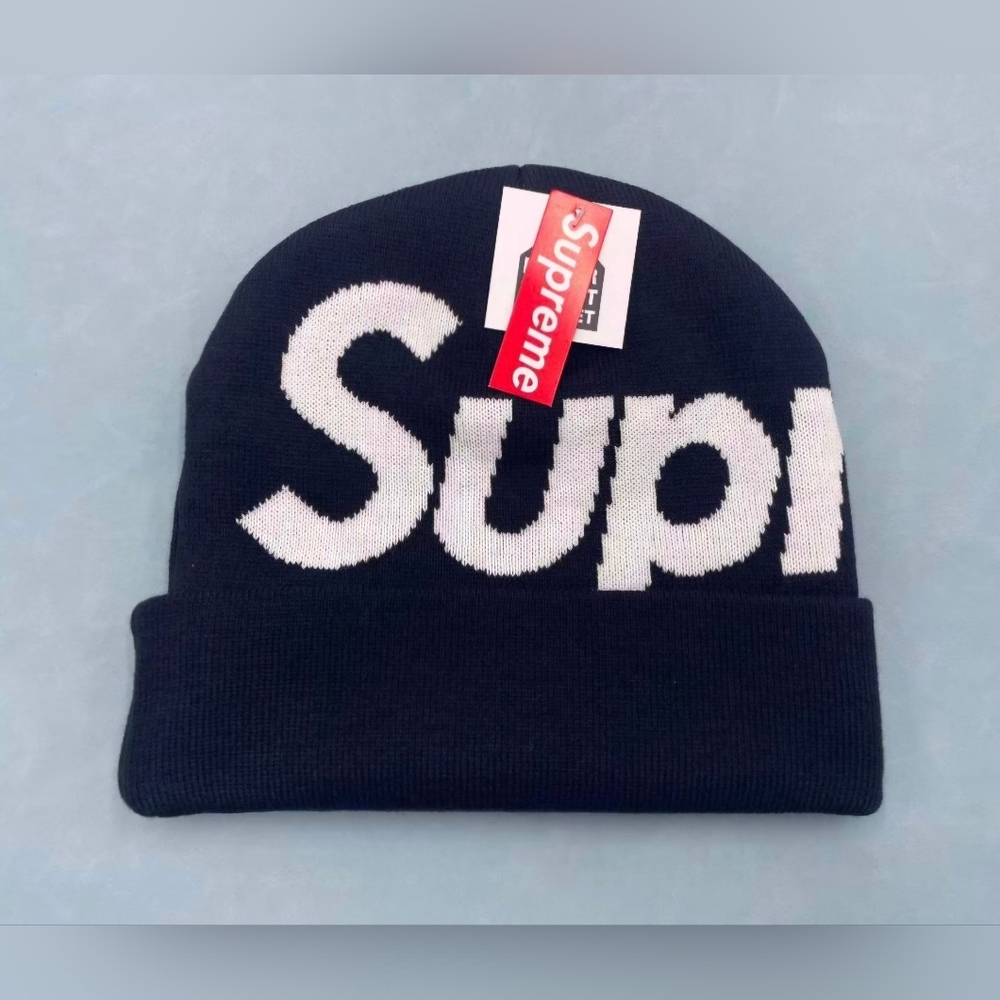 ⚫️ Supreme Black and White Beanie Skully 🔥